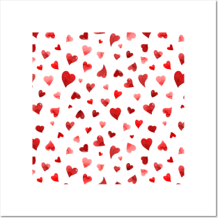 Valentine's  Day hearts - red Posters and Art